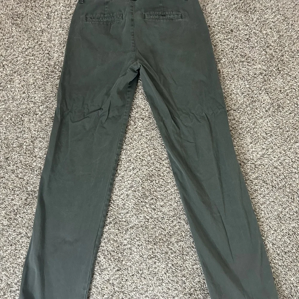 Sonoma Life & Style Straight Mid Rise Olive Green Pants Size 4 - Picture 3 of 4